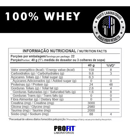 Combo 100% Whey + Creatina + Shaker de Regalo - Profit