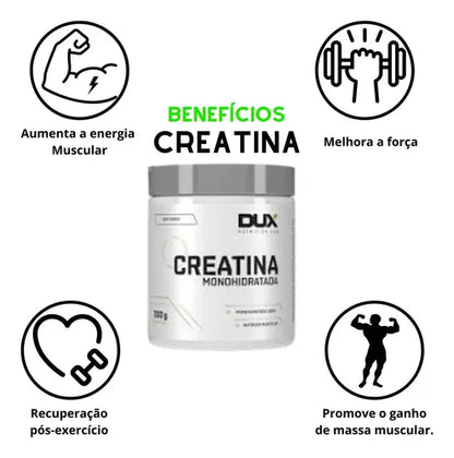 Creatina Monohidratada 100% Pura Pote 300g Dux Nutrition